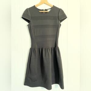 Girls from savoy Anthropologie black fit and flare dress